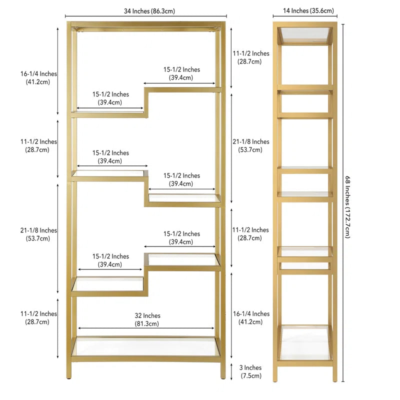 172.7Cm H X 86.3Cm W Steel Standard Bookcase