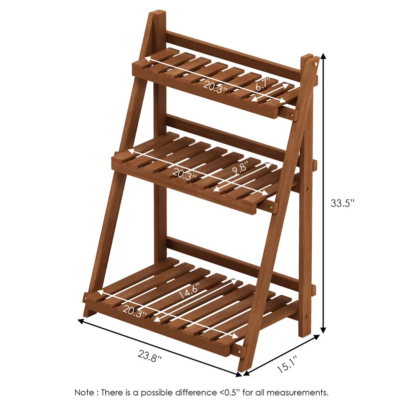 Wood Weather Resistant Plant Stand