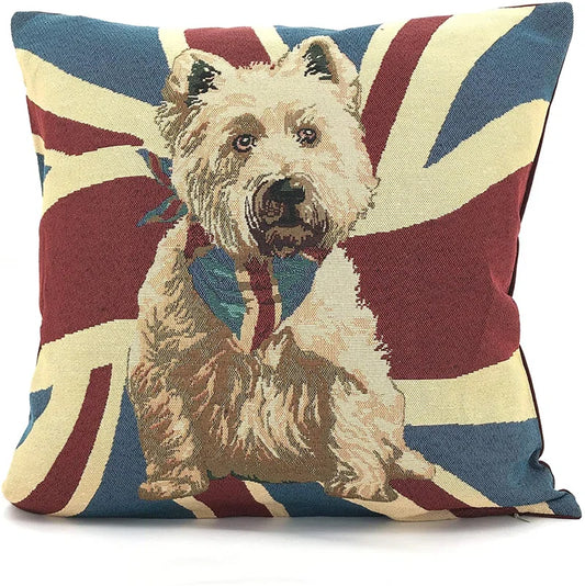 Westfall Max Dog Square Throw Pillow Cover