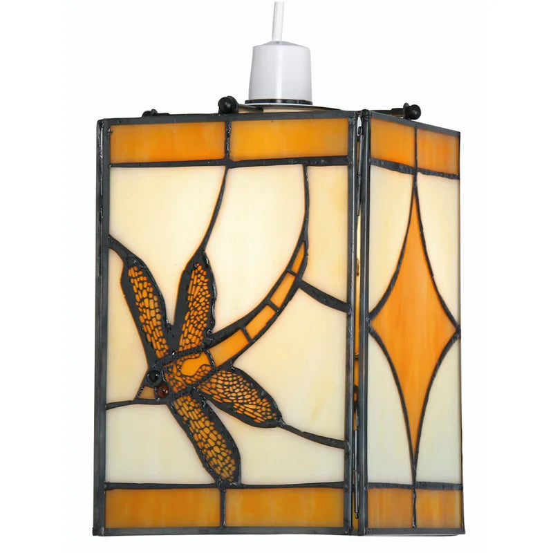 22Cm H Glass Rectangle Pendant Shade ( Screw on )