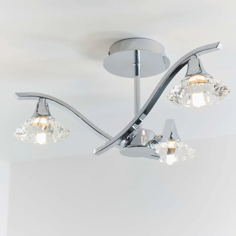 Ziva Glass Semi Flush Mount