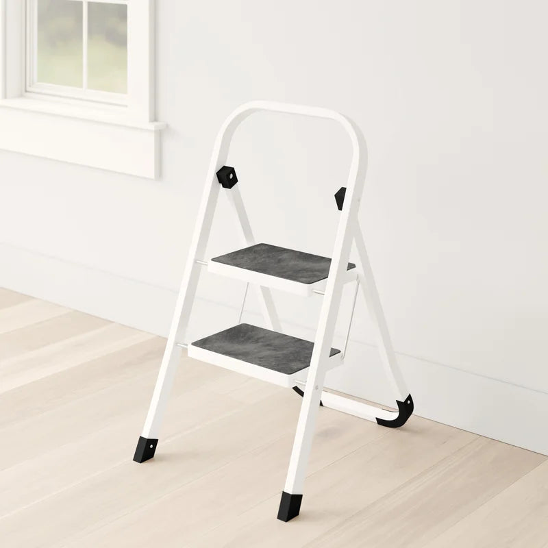 2-Step Steel Portable Folding Heavy Duty Ladder