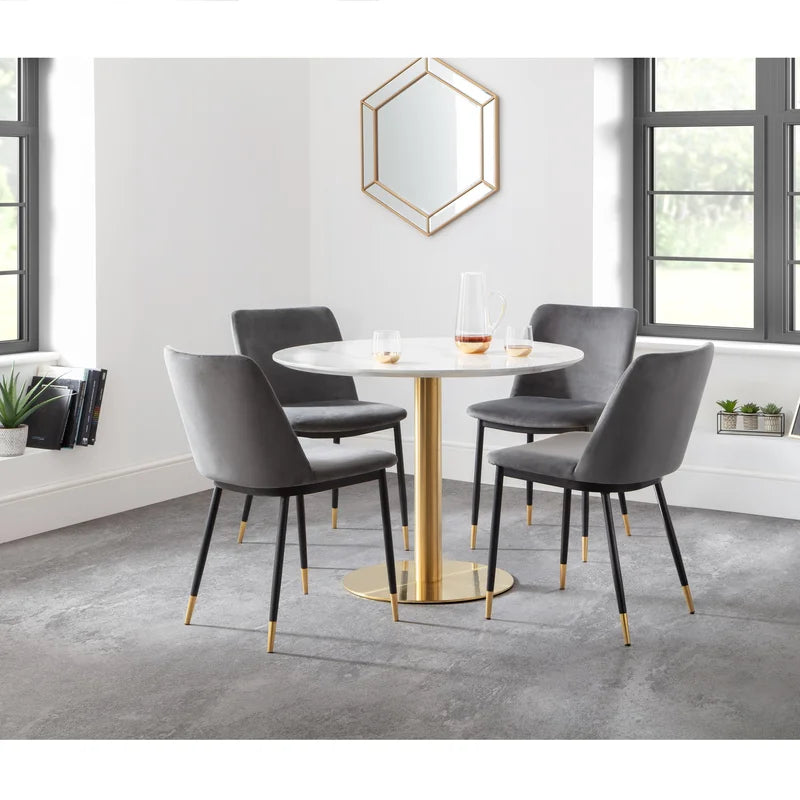 Walkerville round Metal Base Dining Table