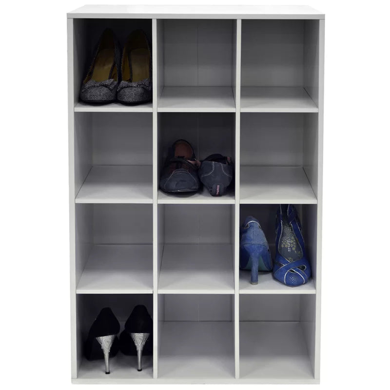 12 Pair Stackable Shoe Storage Cabinet