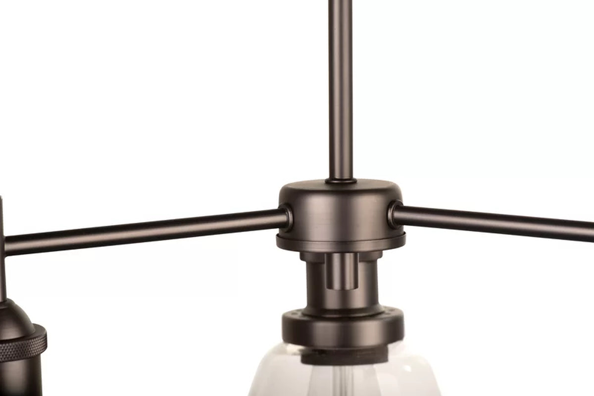 Wayland 3 - Light Industrial Style Modern Semi Flush Mount Ceiling Light