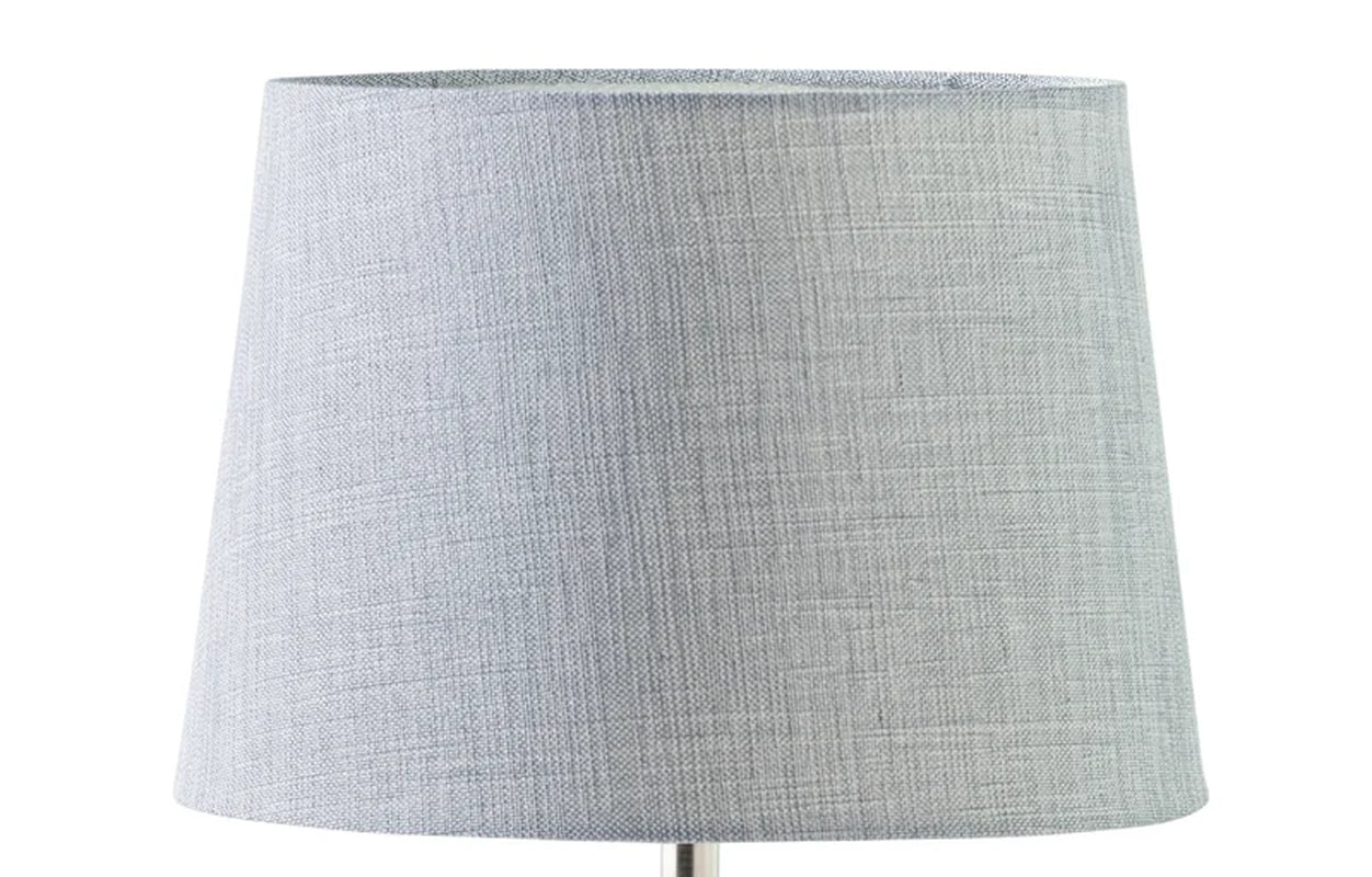 Zellner 44Cm Grey Chrome Table Lamp