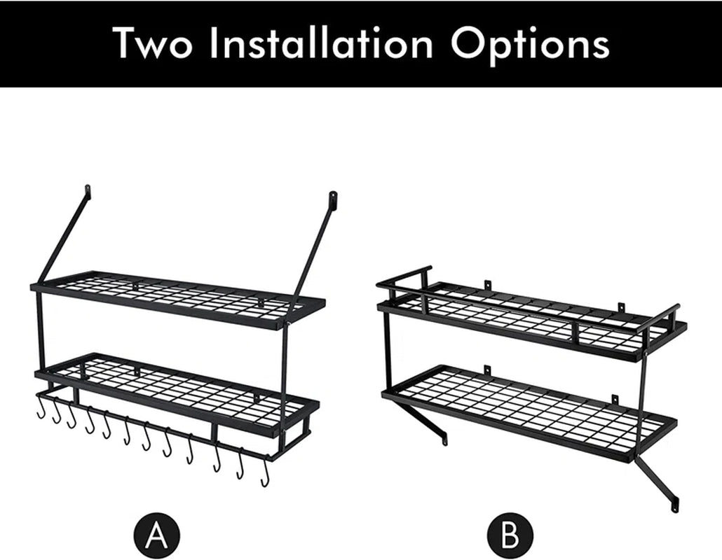 Wall Mounted Pot Rack