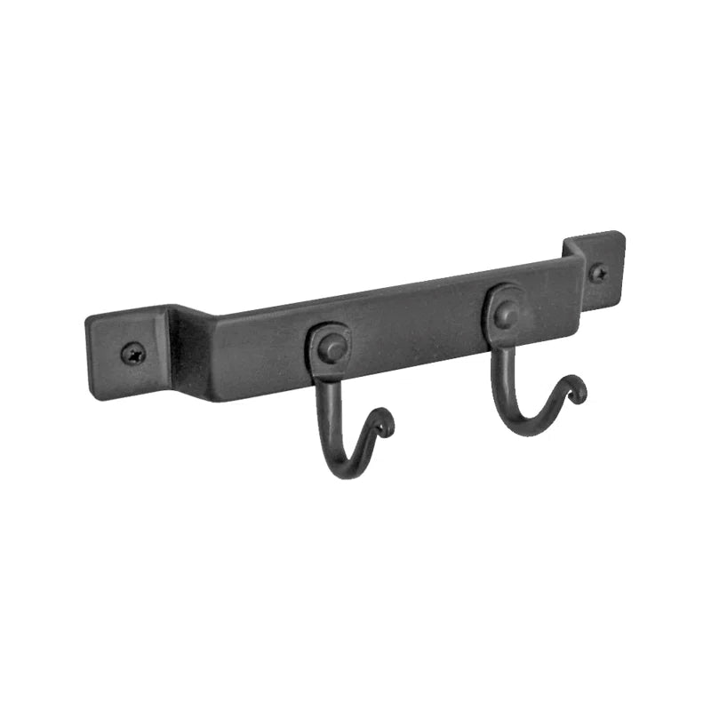 2 Hook Bracket Steel Fireplace Tool