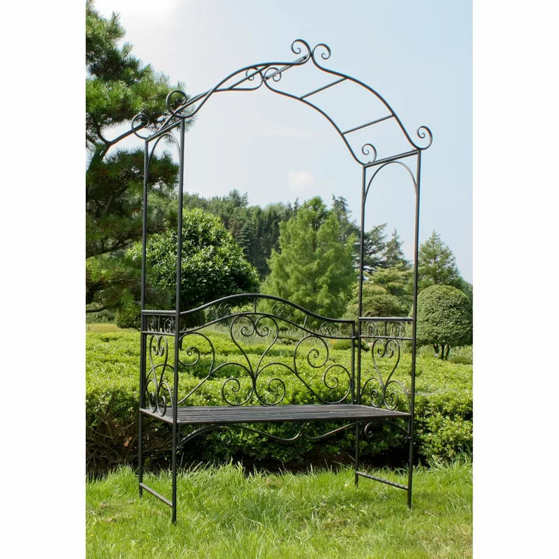 2 Seater Metal Rose Arch Bench