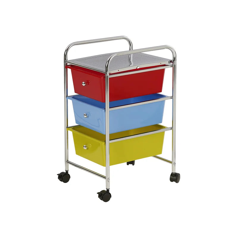 3 Drawer Trolley Storage Drawer