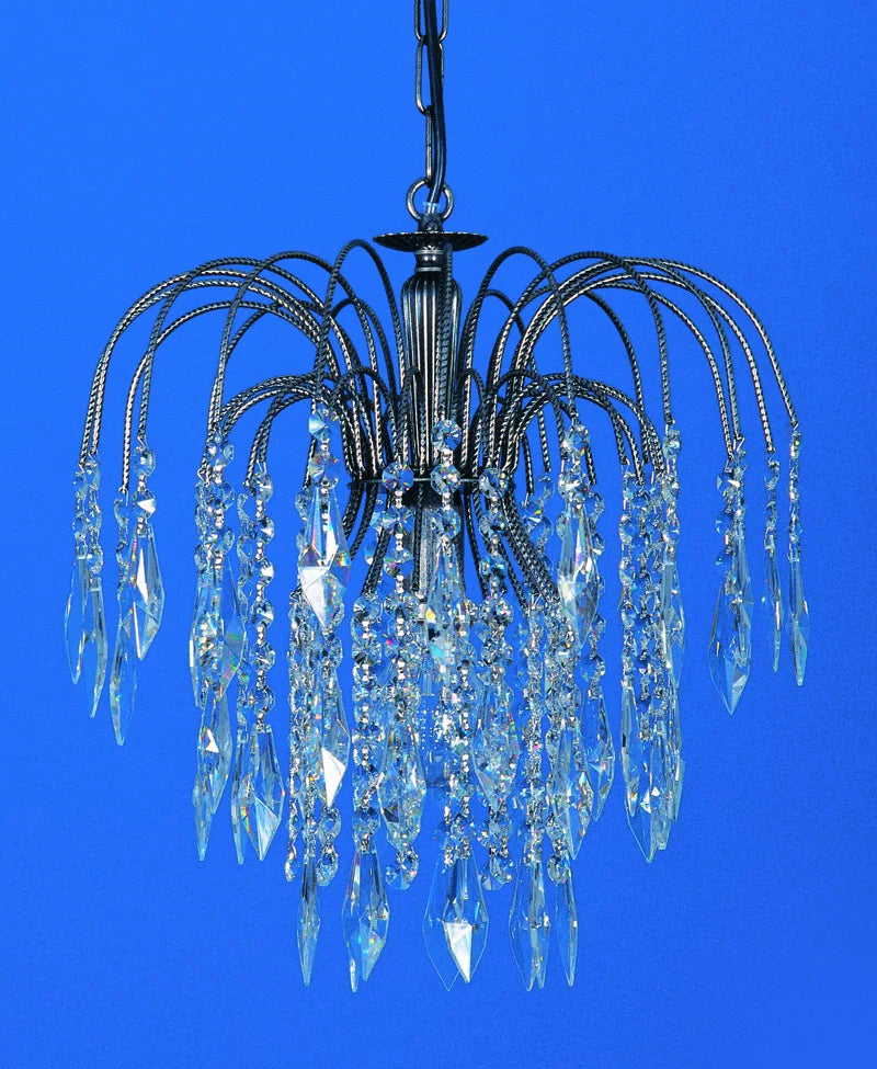 1 - Light Antique Nickel Crystal Pendant