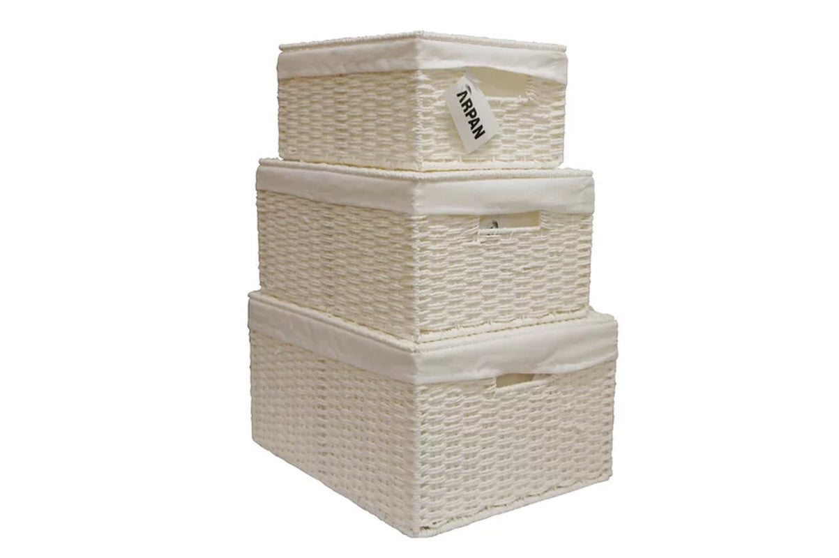 3 Piece Wicker Laundry Set