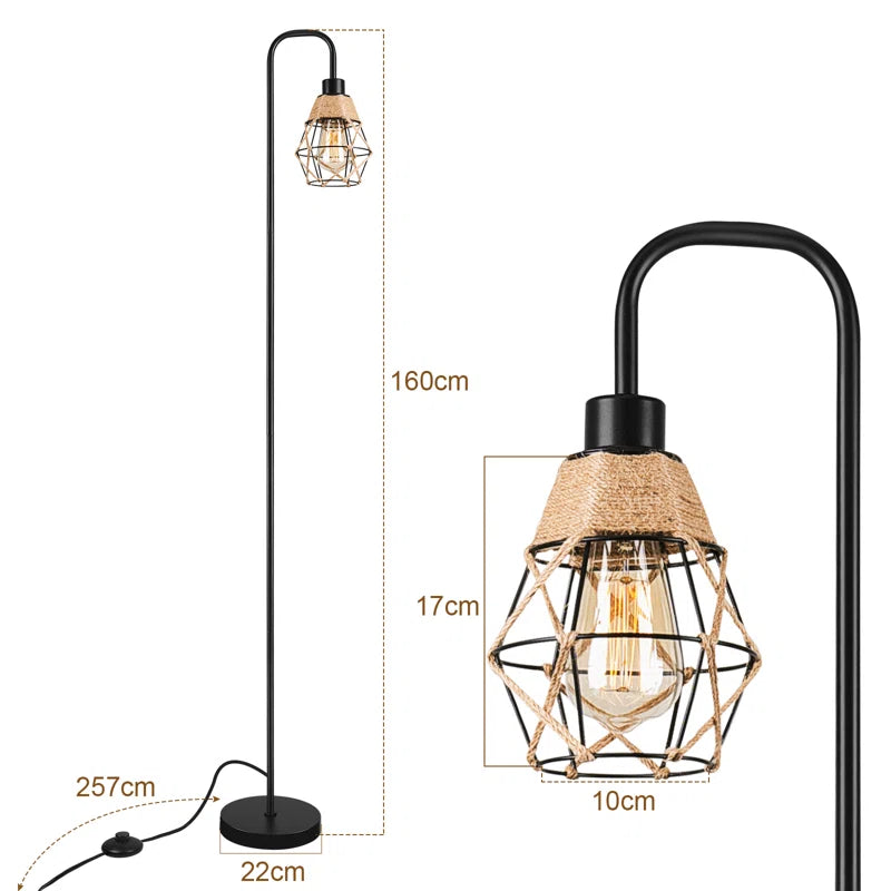 158.49Cm Black Traditional Floor Lamp