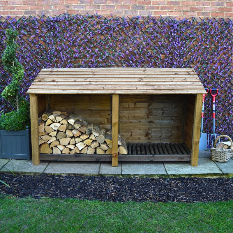 230Cm W X 80Cm D Solid Wood Log Store