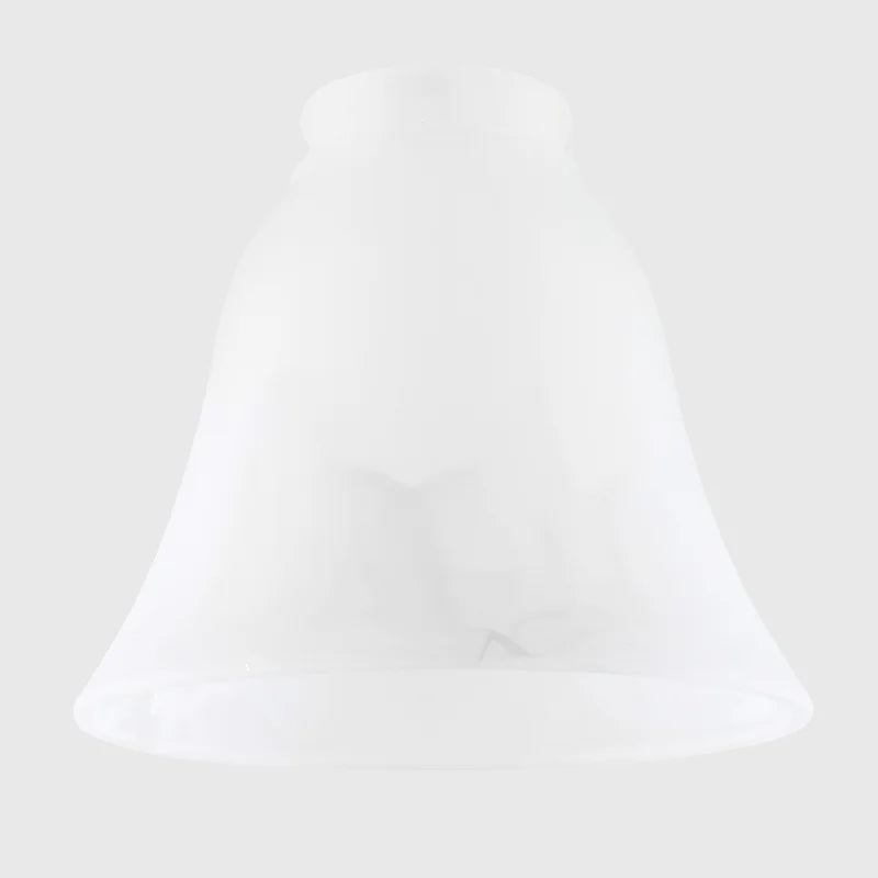 12Cm H Glass Bell Lamp Shade ( Screw on ) in White